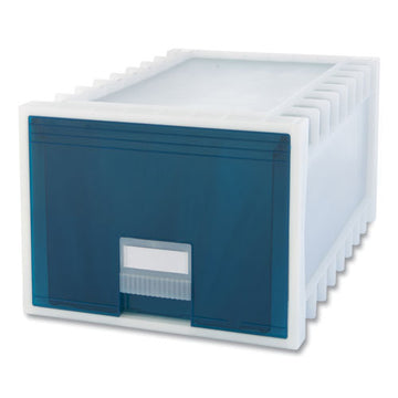 Storex Archive Storage Drawers, Letter-legal Files, 15.13 X 24.3 X 11.38, Frost-aqua freeshipping - TVN Wholesale